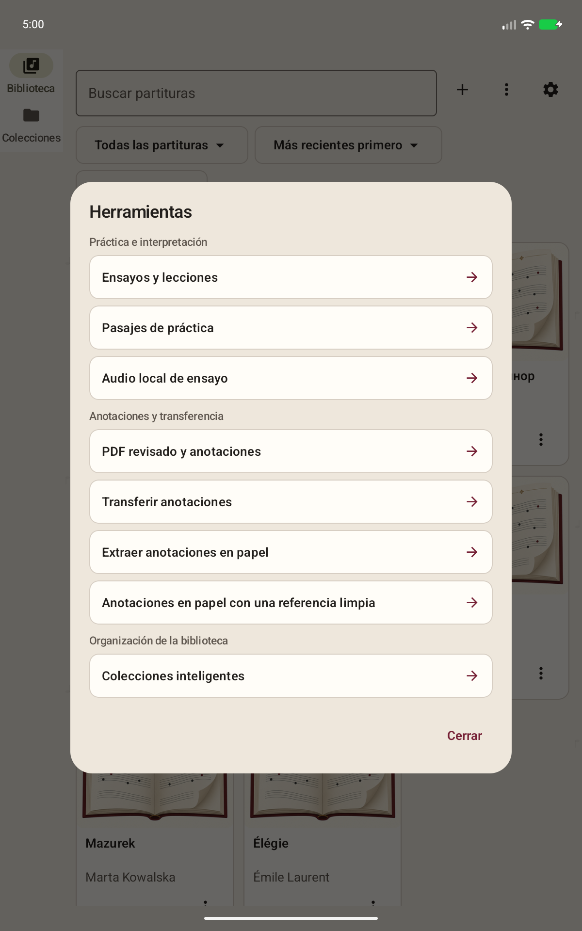 Pantalla de Partitoria: Transferir entre partes y ediciones