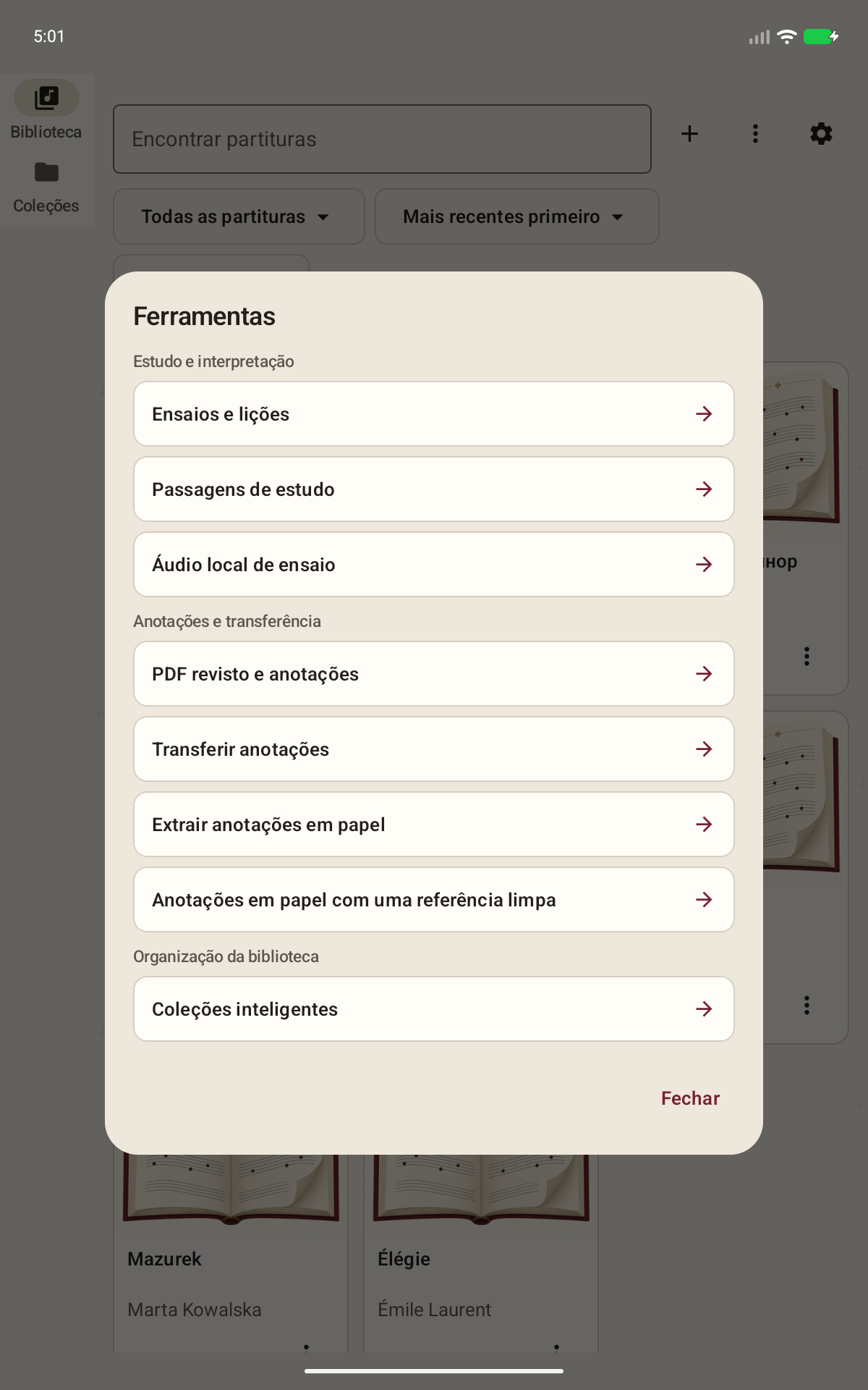 Ecrã da Partitoria: Transferir entre partes e edições